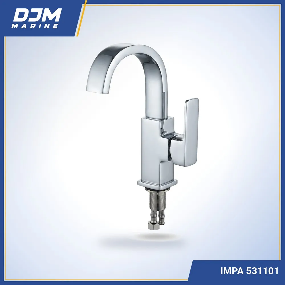 Square Base Washbasin Faucet, Cold Water Only