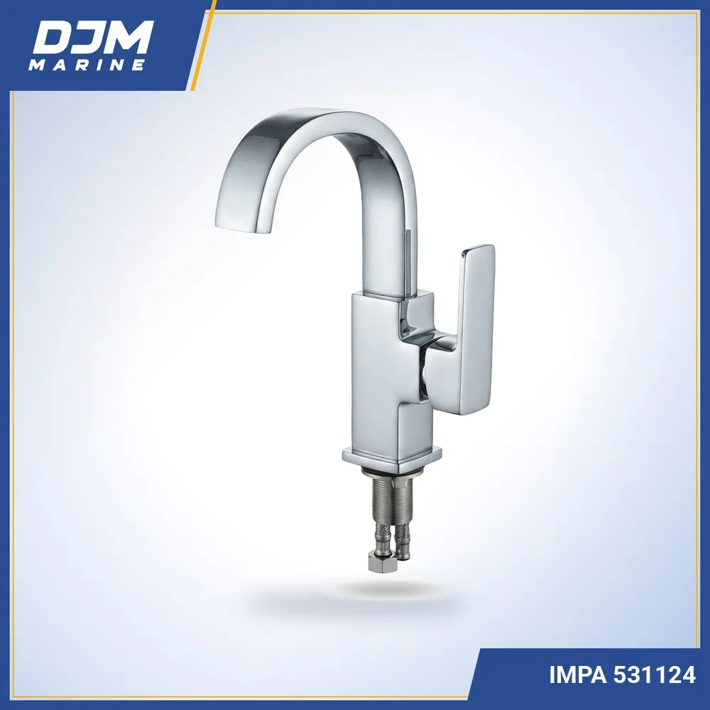 Chrome-Plated Single Lever Waterline Washbasin Faucet