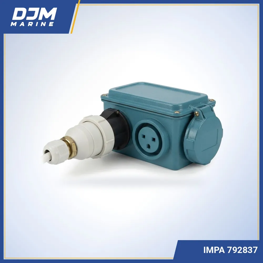 Watertight Straight Plug 1MA & Twin Receptacle with Switch