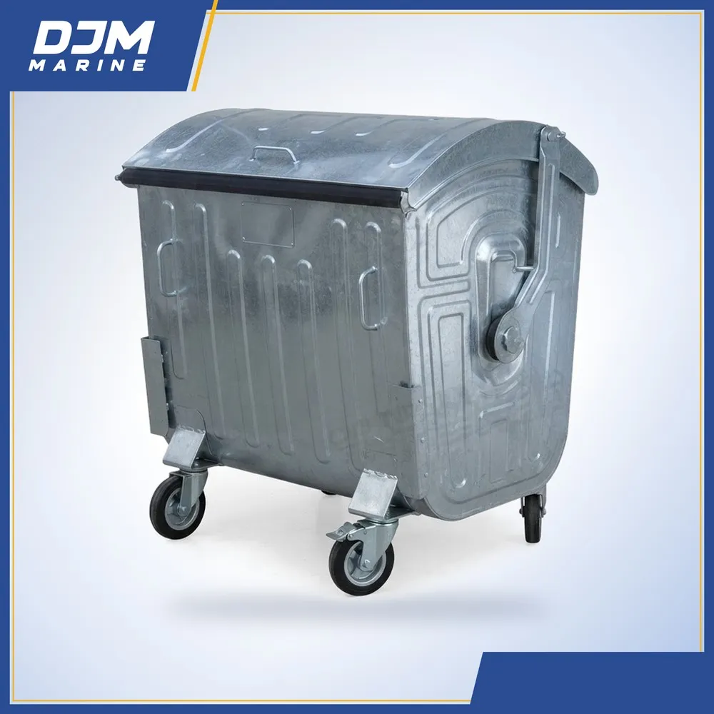 Galvanized Garbage Containers with Wheels