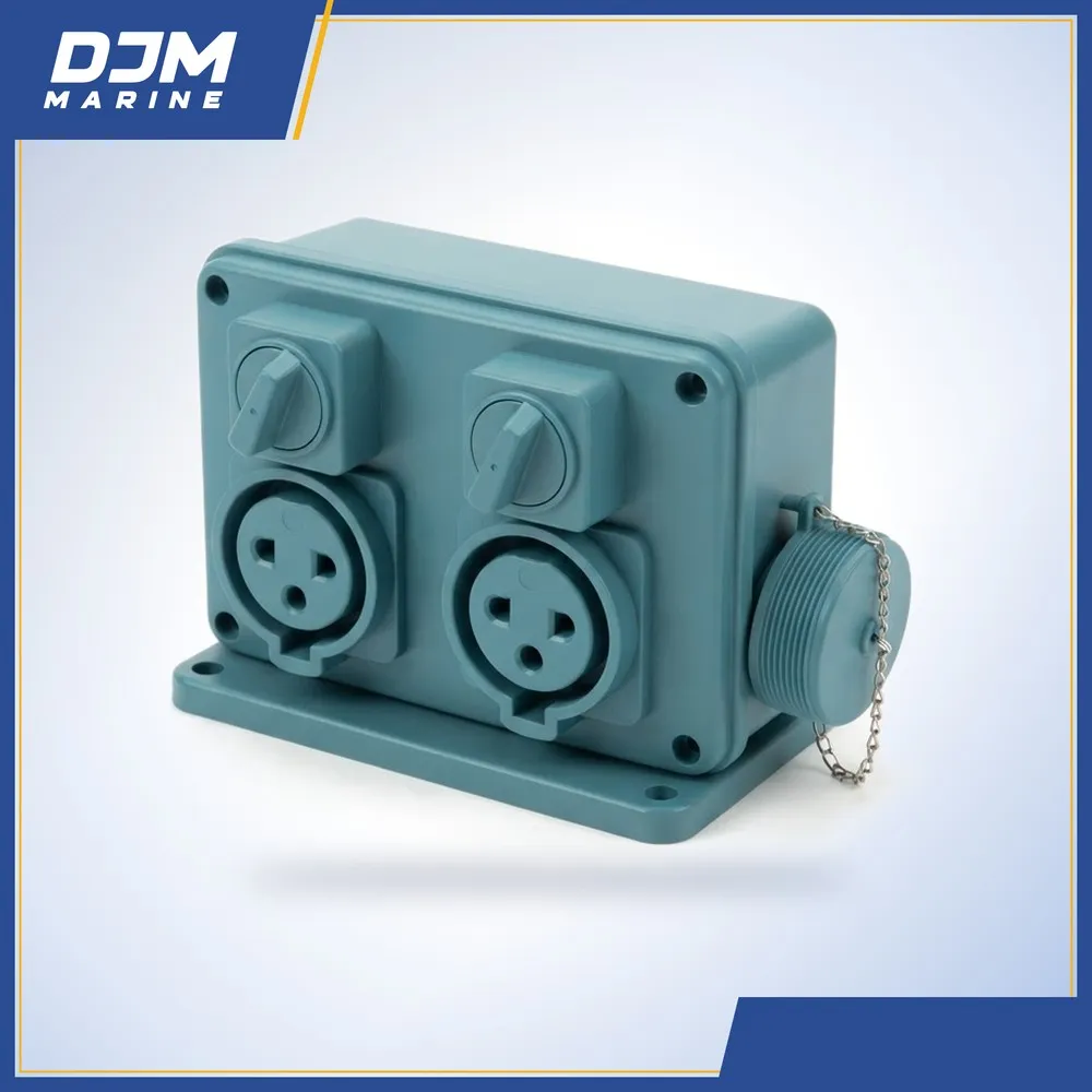 Watertight 3-pin Twin Receptacles (Synthetic Resin)